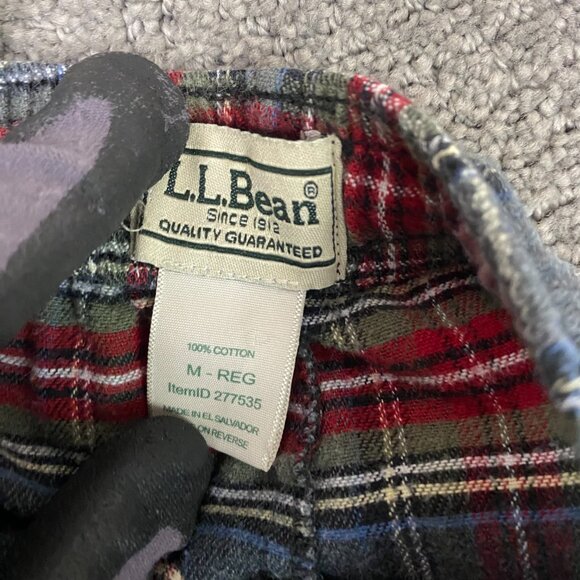 LL Bean Scotch Plaid Sleep Pants Pajama Bottoms Lot of 2 Men's Medium Loungewear - Picture 9 of 13